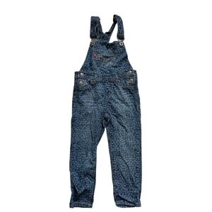 Levi’s Denim Jeans Overalls Kids Toddler Girls 3-4 YRS 4 REG Flower Floral